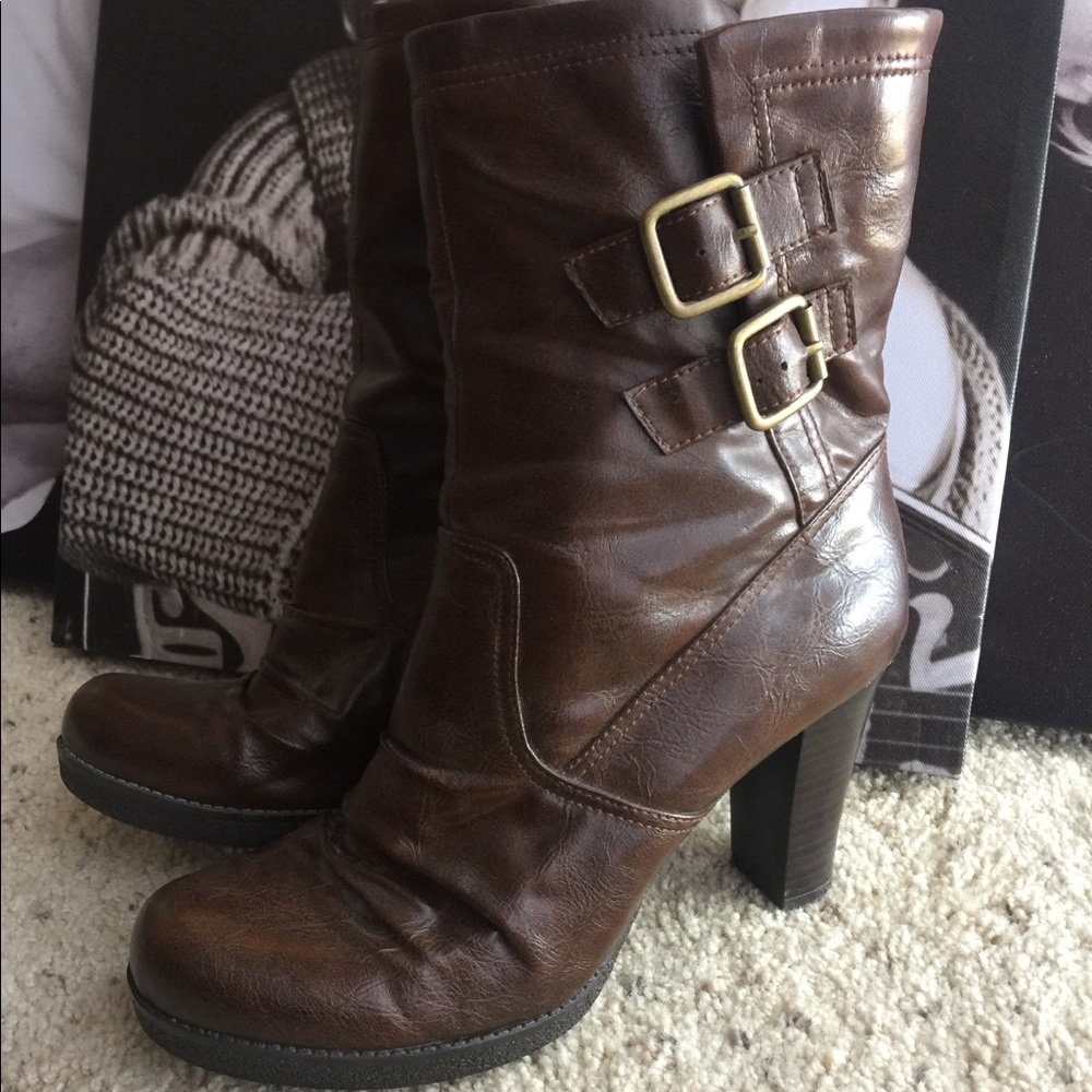 High heeled boots!
